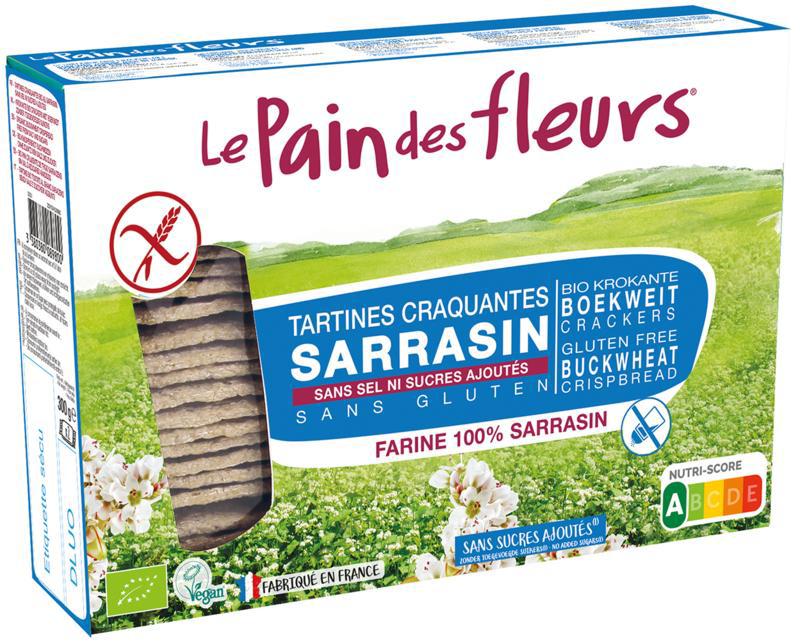 Krokante crackers boekweit zoutloos glutenvrij bio