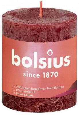 Bolsius Rustiekkaars shine 80/68 velvet red