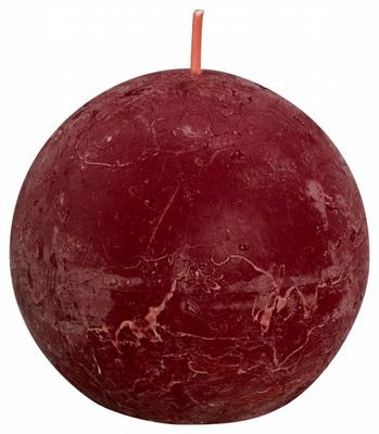Bolsius Rustiek bolkaars shine 76 velvet red