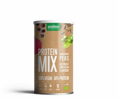 Purasana Protein mix pea sunflower beetroot acai vegan bio