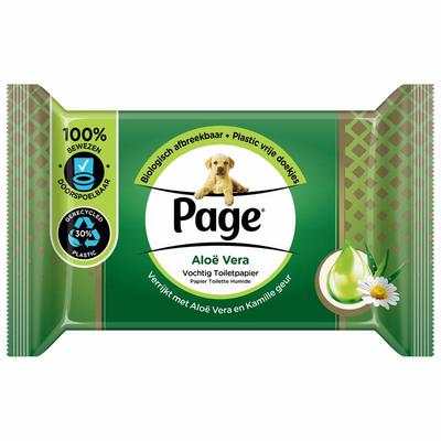 Page Vochtig toiletpapier aloe vera navulling