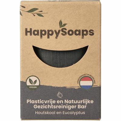 Happysoaps Gezichtsreiniger bar houtskool en sandelwood