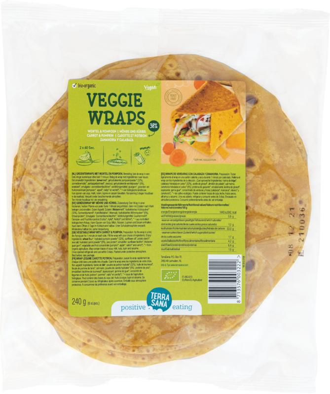 Groentewrap wortel/pompoen bio