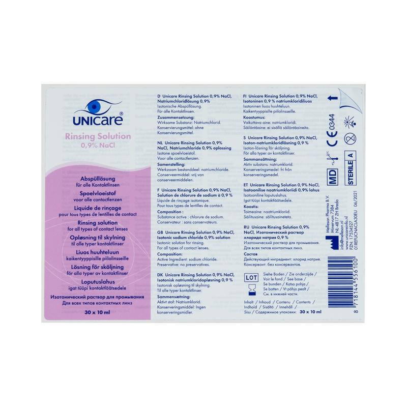 Rinsing solution 0.9% NaCI 30 stuks