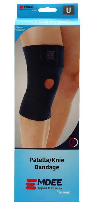 Knieband met stabilizers blauw