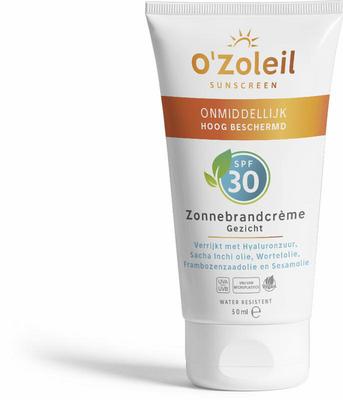 Merkloos O'Zoleil Zonnebrandcreme gezicht SPF30