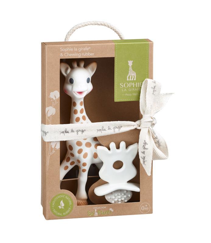 So pure bijtspeeltje in geschenkdoosje met strik
