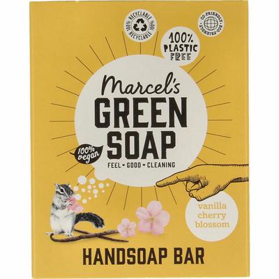 Marcel's Green Soap Handzeep bar vanille & kersenbloesem