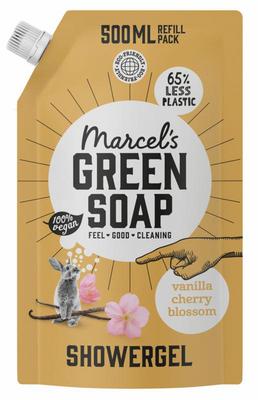 Marcel's Green Soap Showergel vanille & kersenbloesem navulling