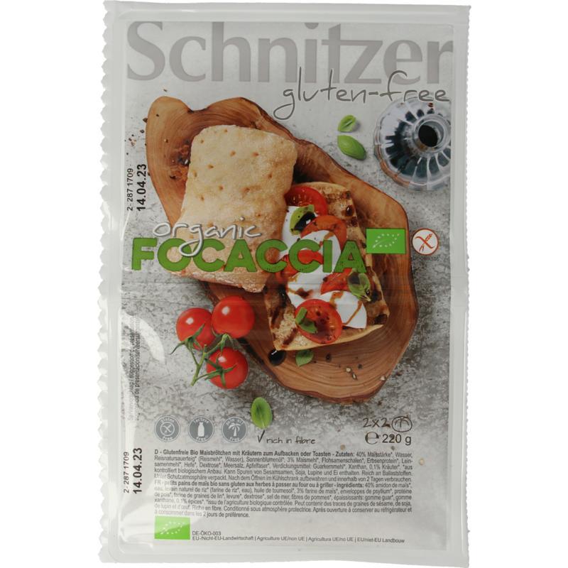 Focaccia 4 stuks glutenvrij bio