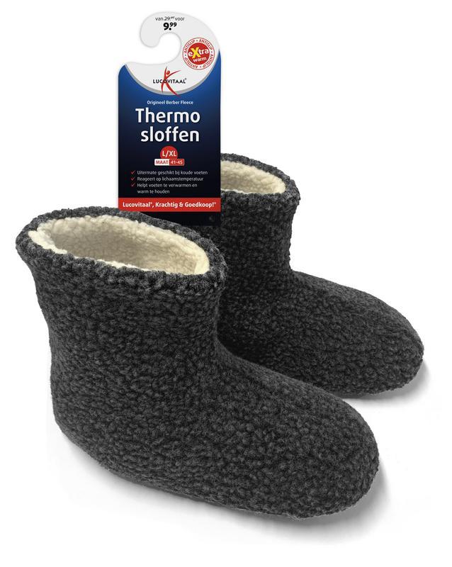 Thermo berber slof 41-45 L/XL