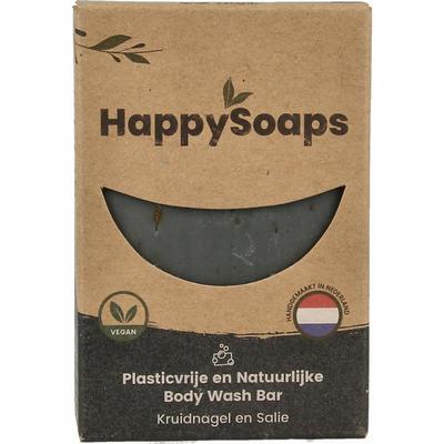 Happysoaps Bodywash bar kruidnagel salie
