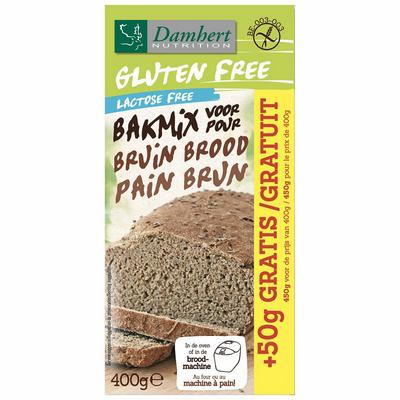 Damhert Bruinbrood mix glutenvrij bio