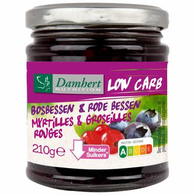 Damhert Confituur bosbes/rode bes low carb