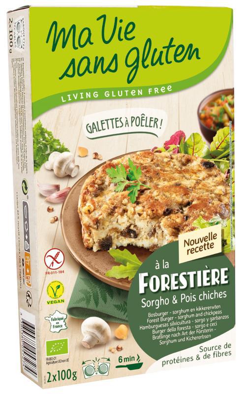 Champignonburger kikkererwt glutenvrij 2x100g bio