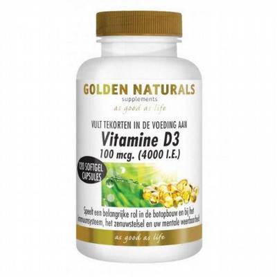 Golden Naturals vit d3 100mcg* 120st