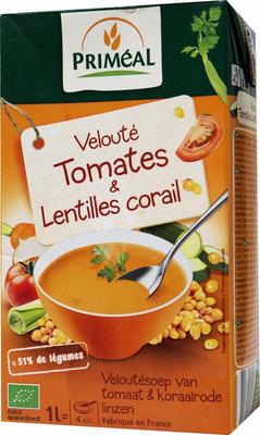 Primeal Veloute gebonden soep tomaat linzen bio