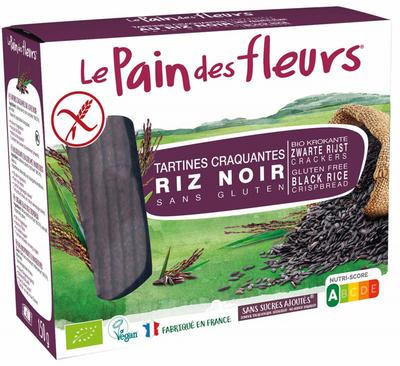 Pain Des Fleurs Krokante crackers zwarte rijst glutenvrij bio