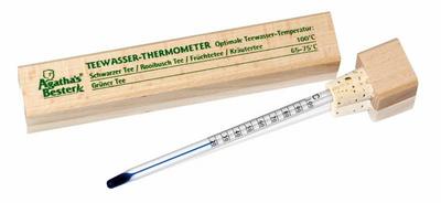Agatha S bester Theewater thermometer houten doos