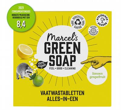 Marcel's Green Soap Vaatwas tablet grapefruit & limoen