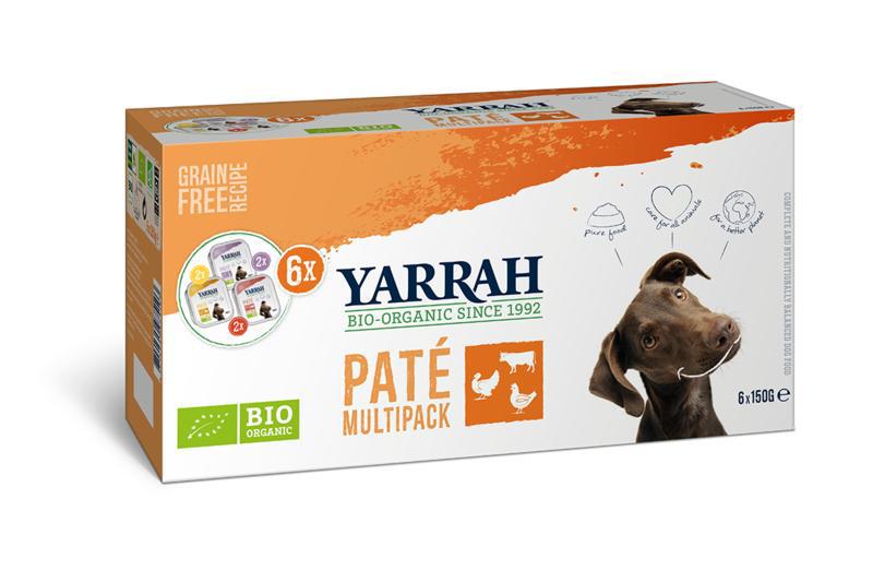 Hondenvoer multipack pate kip rund kalkoen bio