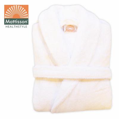 Mattisson Badjas white biokatoen maat L