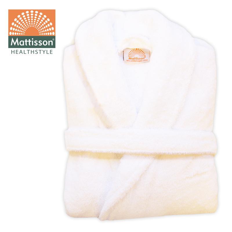 Badjas white biokatoen maat L