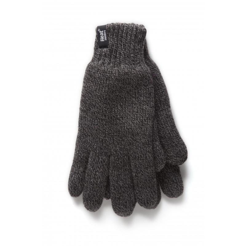 Flat knit gloves S/M charcoal