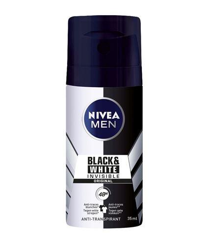 Men deodorant spray black & white invisible mini