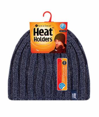 Heat Holders Mens cable hat navy one size