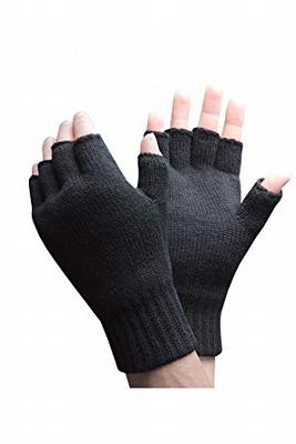 Heat Holders mens fingerless gloves black one size