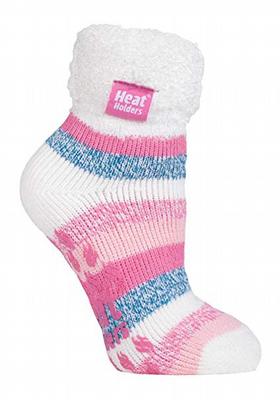 Heat Holders Ladies lounge socks 4-8 37-42 cream stripe