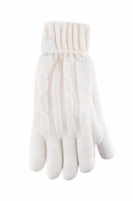 Heat Holders Ladies cable gloves M/L cream