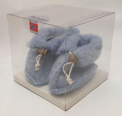 NATURAL NORWAY Noorse sloffen baby blauw kubus