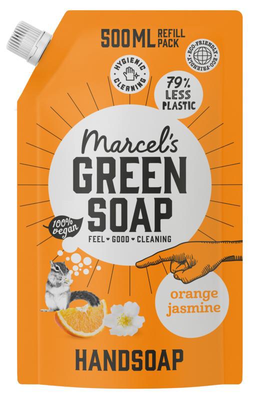 Handzeep sinaasappel & jasmijn navul