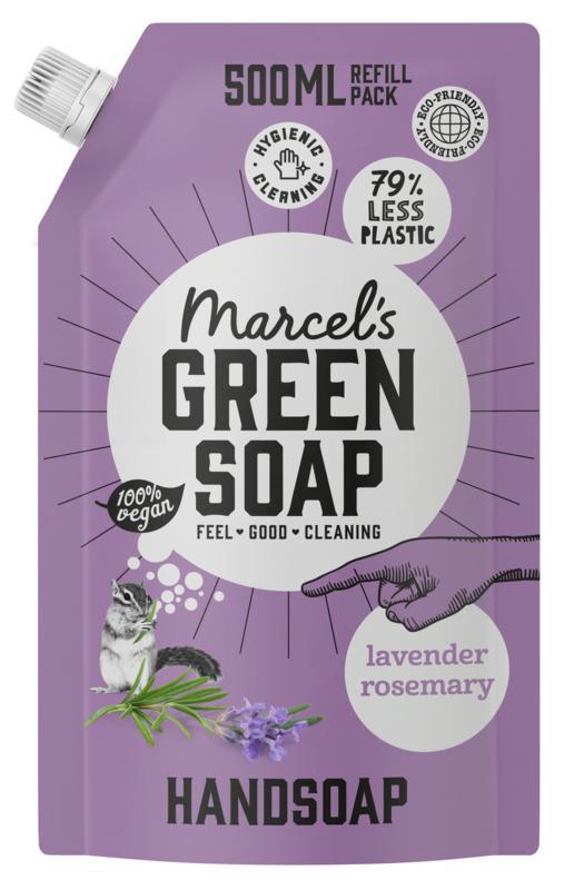 Handzeep lavendel & rozemarijn navul