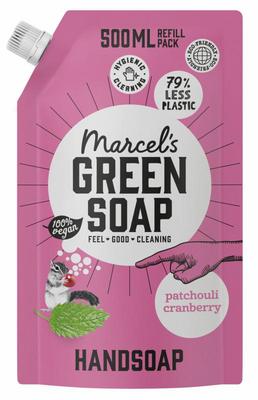 Marcel's Green Soap Handzeep patchouli & cranberry navul