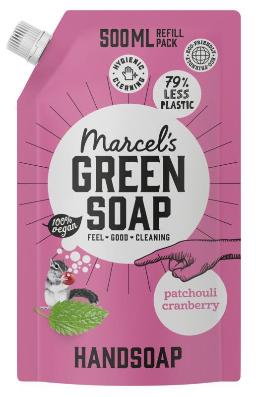 Handzeep patchouli & cranberry navul