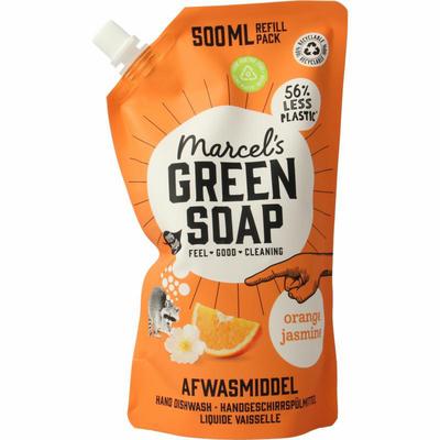 Marcel's Green Soap Afwasmiddel sinaasappel & jasmijn navulling