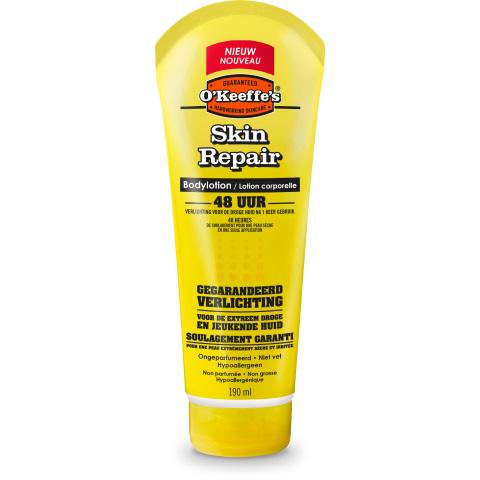 Skin repair body lotion tube