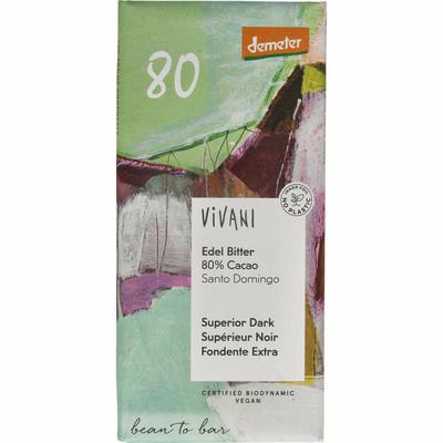 Vivani Chocolade Demeter puur 80% Santo Domingo bio