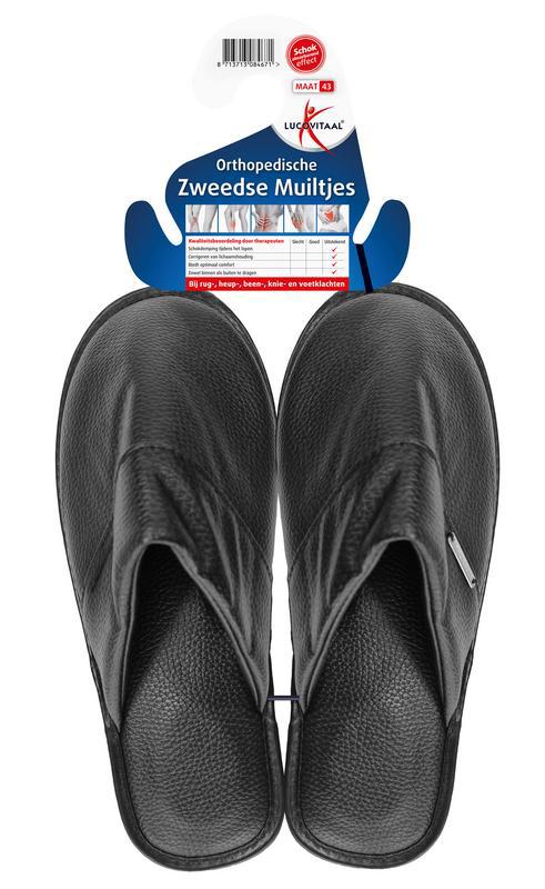 Orthopedische Zweedse muiltjes maat 43