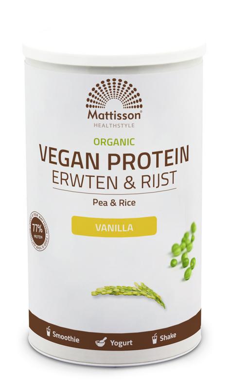 Vegan protein erwten & rijst vanille bio