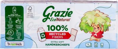 Grazie Natural Zakdoekjes extra soft 10 x 9 zakdoekjes