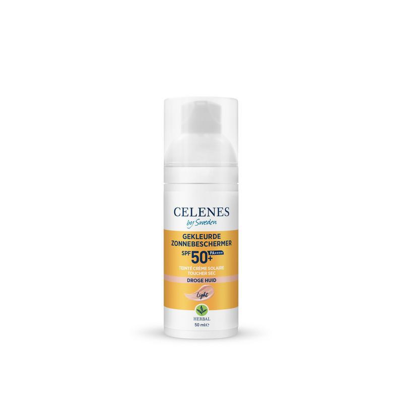 Herbal dry touch tinted light fluid SPF50+