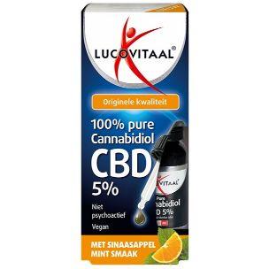 Lucovitaal Cbd cannabidiol olie 5% sinaas-mint smaak 30 ml