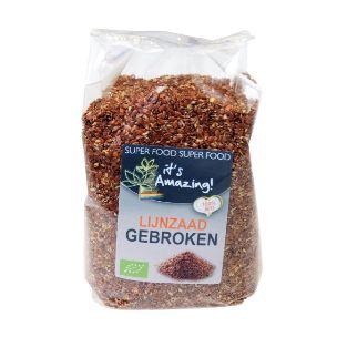 Its amazing bio lijnzaad gebroken 400 gram