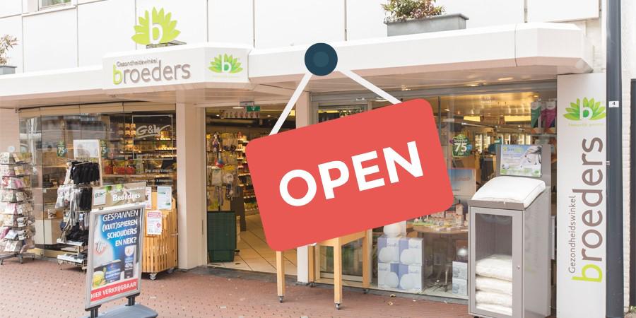 Onze winkel blijft gewoon open.