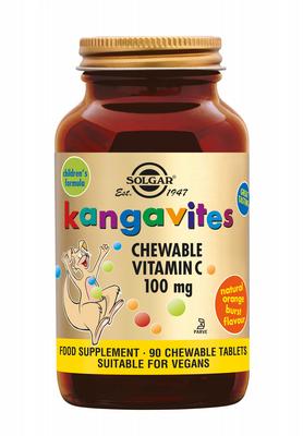 Solgar Kangavites Vitamine C 100 mg kauwtabletten voor Kinderen