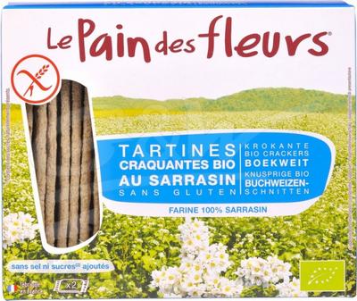 Pain Des Fleurs Krokante crackers boekweit zoutloos glutenvrij bio